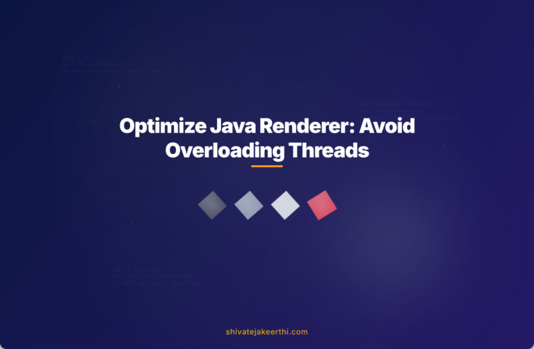 Optimize Java Renderer: Avoid Overloading Threads