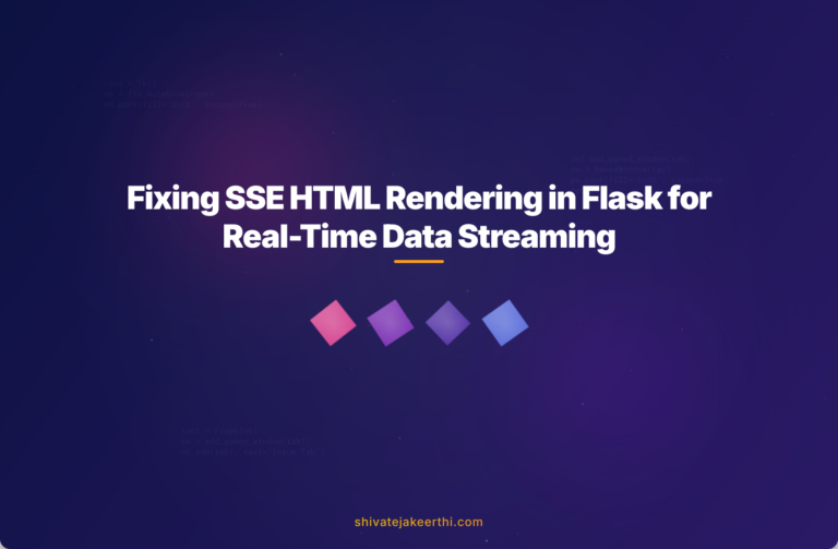 Fixing SSE HTML Rendering in Flask for Real-Time Data Streaming