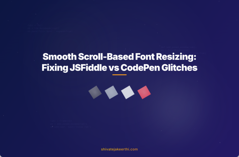 Smooth Scroll-Based Font Resizing: Fixing JSFiddle vs CodePen Glitches